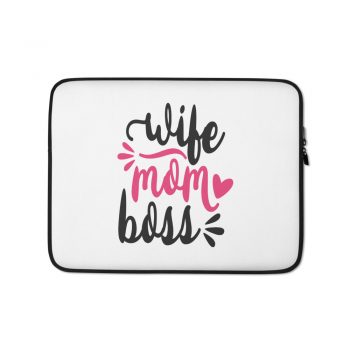 Laptop Sleeve Pouch Bag - Wife Mom Boss