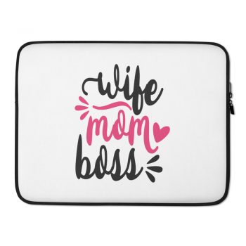 Laptop Sleeve Pouch Bag - Wife Mom Boss