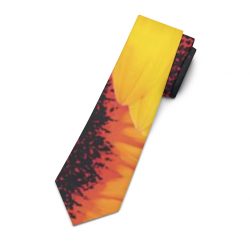 Necktie Sunflowers Flower Art Print Old Antique Vintage Blue Yellow Brown