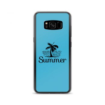 Samsung Cell Phone Case Cover Blue - Summer Palm Tree