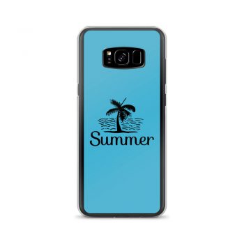 Samsung Cell Phone Case Cover Blue - Summer Palm Tree