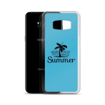 Samsung Cell Phone Case Cover Blue - Summer Palm Tree