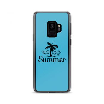 Samsung Cell Phone Case Cover Blue - Summer Palm Tree