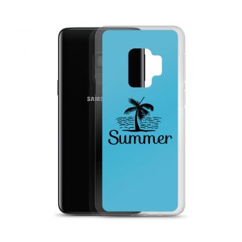 Samsung Cell Phone Case Cover Blue - Summer Palm Tree