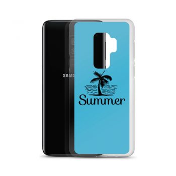 Samsung Cell Phone Case Cover Blue - Summer Palm Tree