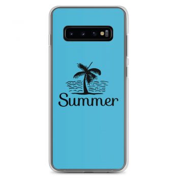 Samsung Cell Phone Case Cover Blue - Summer Palm Tree