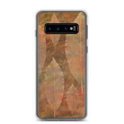 Samsung Cell Phone Case Cover Colorful Leaf Copper Brown Beige Nature Art Print Old Antique Vintage