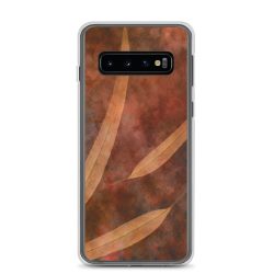 Samsung Cell Phone Case Cover Dark Brown Leaves Leaf Beige Nature Art Print Old Antique