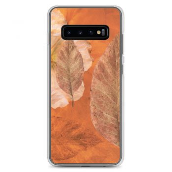 Samsung Cell Phone Case Cover Flower Art Print Old Antique Vintage Botanical Beige Brown Leaf Leaves