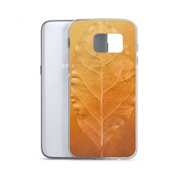 Samsung Cell Phone Case Cover Golden Leaf Vein Print Beige Gold Nature Art Print Old Antique Vintage