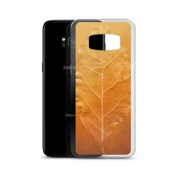 Samsung Cell Phone Case Cover Golden Leaf Vein Print Beige Gold Nature Art Print Old Antique Vintage