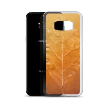 Samsung Cell Phone Case Cover Golden Leaf Vein Print Beige Gold Nature Art Print Old Antique Vintage