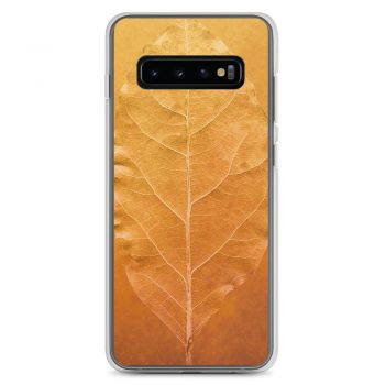 Samsung Cell Phone Case Cover Golden Leaf Vein Print Beige Gold Nature Art Print Old Antique Vintage