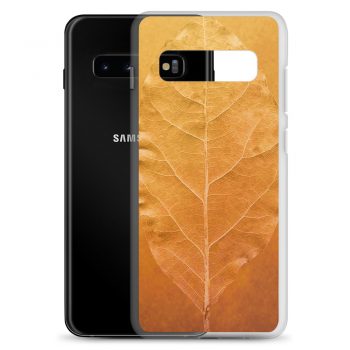 Samsung Cell Phone Case Cover Golden Leaf Vein Print Beige Gold Nature Art Print Old Antique Vintage