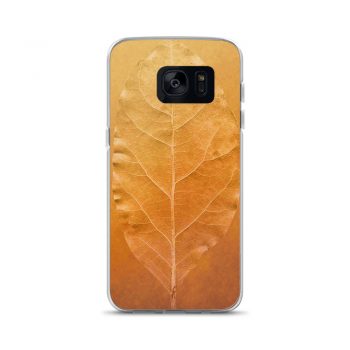 Samsung Cell Phone Case Cover Golden Leaf Vein Print Beige Gold Nature Art Print Old Antique Vintage