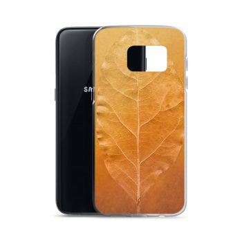 Samsung Cell Phone Case Cover Golden Leaf Vein Print Beige Gold Nature Art Print Old Antique Vintage