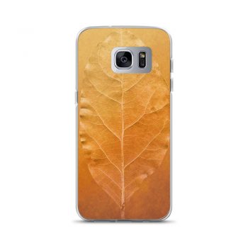 Samsung Cell Phone Case Cover Golden Leaf Vein Print Beige Gold Nature Art Print Old Antique Vintage