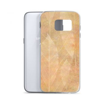 Samsung Cell Phone Case Cover Leaves Leaf Vein Print Beige Cream Brown Nature Art Print Old Antique Vintage