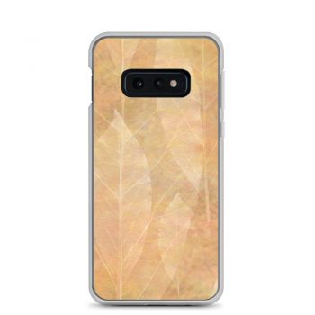 Samsung Cell Phone Case Cover Leaves Leaf Vein Print Beige Cream Brown Nature Art Print Old Antique Vintage