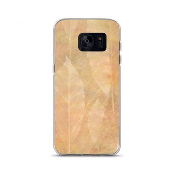 Samsung Cell Phone Case Cover Leaves Leaf Vein Print Beige Cream Brown Nature Art Print Old Antique Vintage