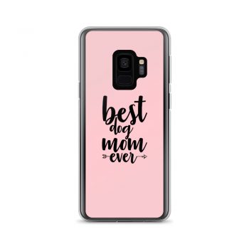 Samsung Cell Phone Case Cover Pink - Best Dog Mom Ever