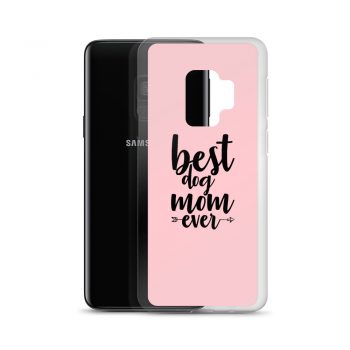 Samsung Cell Phone Case Cover Pink - Best Dog Mom Ever