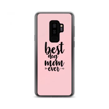 Samsung Cell Phone Case Cover Pink - Best Dog Mom Ever