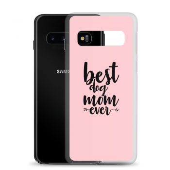 Samsung Cell Phone Case Cover Pink - Best Dog Mom Ever