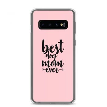 Samsung Cell Phone Case Cover Pink - Best Dog Mom Ever