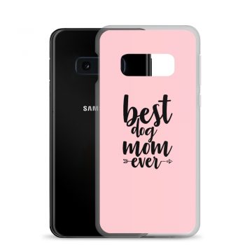 Samsung Cell Phone Case Cover Pink - Best Dog Mom Ever