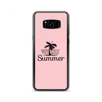 Samsung Cell Phone Case Cover Pink - Summer Palm Tree