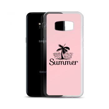 Samsung Cell Phone Case Cover Pink - Summer Palm Tree