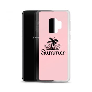 Samsung Cell Phone Case Cover Pink - Summer Palm Tree