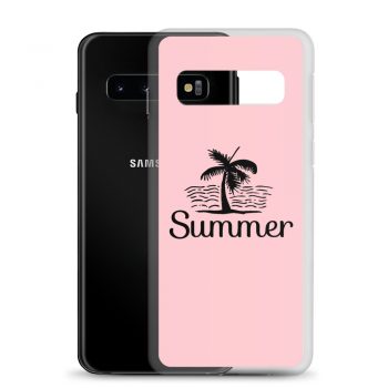 Samsung Cell Phone Case Cover Pink - Summer Palm Tree