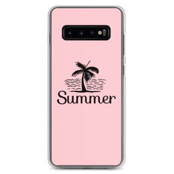 Samsung Cell Phone Case Cover Pink - Summer Palm Tree