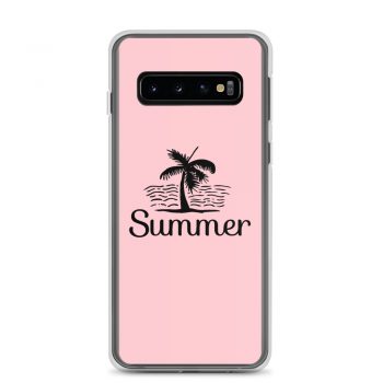 Samsung Cell Phone Case Cover Pink - Summer Palm Tree