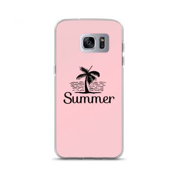 Samsung Cell Phone Case Cover Pink - Summer Palm Tree