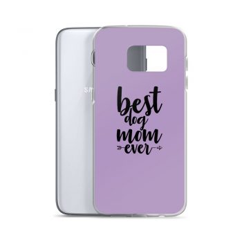 Samsung Cell Phone Case Cover Purple - Best Dog Mom Ever