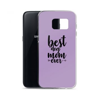 Samsung Cell Phone Case Cover Purple - Best Dog Mom Ever