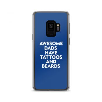 Samsung Cell Phone Case Cover Royal Blue - Awesome Dads Have Tattoos and Beards