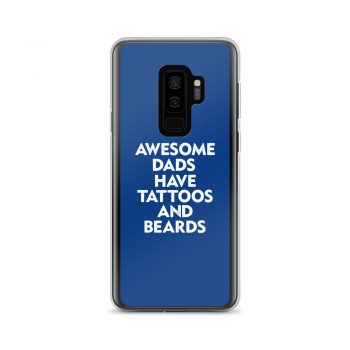 Samsung Cell Phone Case Cover Royal Blue - Awesome Dads Have Tattoos and Beards