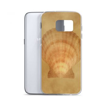 Samsung Cell Phone Case Cover Sea Shell Seashells Ocean Beige Sand Art Print Old Antique Vintage Botanical Beige Brown