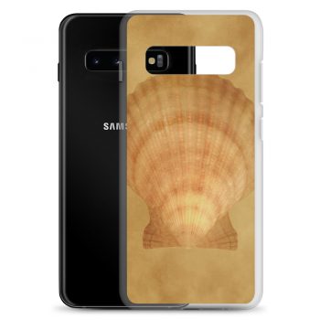 Samsung Cell Phone Case Cover Sea Shell Seashells Ocean Beige Sand Art Print Old Antique Vintage Botanical Beige Brown