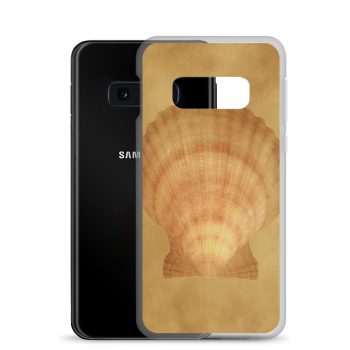 Samsung Cell Phone Case Cover Sea Shell Seashells Ocean Beige Sand Art Print Old Antique Vintage Botanical Beige Brown