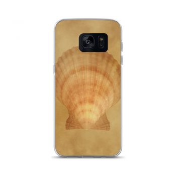 Samsung Cell Phone Case Cover Sea Shell Seashells Ocean Beige Sand Art Print Old Antique Vintage Botanical Beige Brown