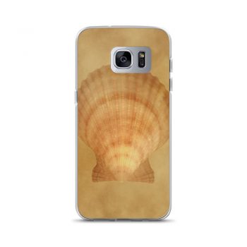 Samsung Cell Phone Case Cover Sea Shell Seashells Ocean Beige Sand Art Print Old Antique Vintage Botanical Beige Brown