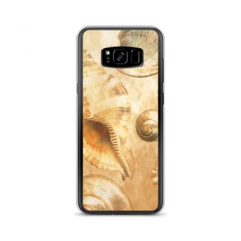 Samsung Cell Phone Case Cover Sea Shells Seashells Ocean Cream Beige Brown Gold Art Print Old Antique Vintage