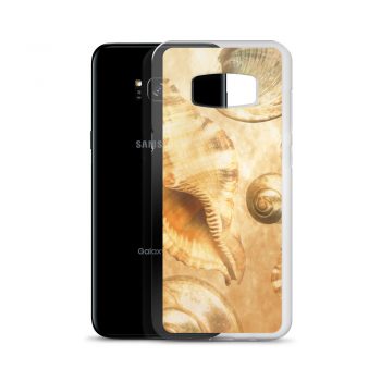 Samsung Cell Phone Case Cover Sea Shells Seashells Ocean Cream Beige Brown Gold Art Print Old Antique Vintage