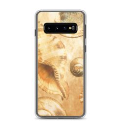 Samsung Cell Phone Case Cover Sea Shells Seashells Ocean Cream Beige Brown Gold Art Print Old Antique Vintage