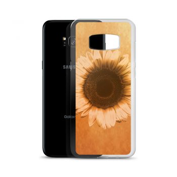 Samsung Cell Phone Case Cover Sunflower Flower Art Print Old Antique Vintage Beige Yellow Brown Gold